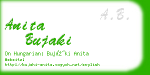 anita bujaki business card